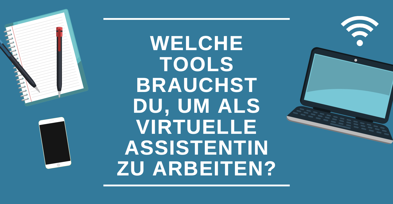 Titelbild: Welche Tools brauchst du, um als Virtuelle Assistentin zu arbeiten?